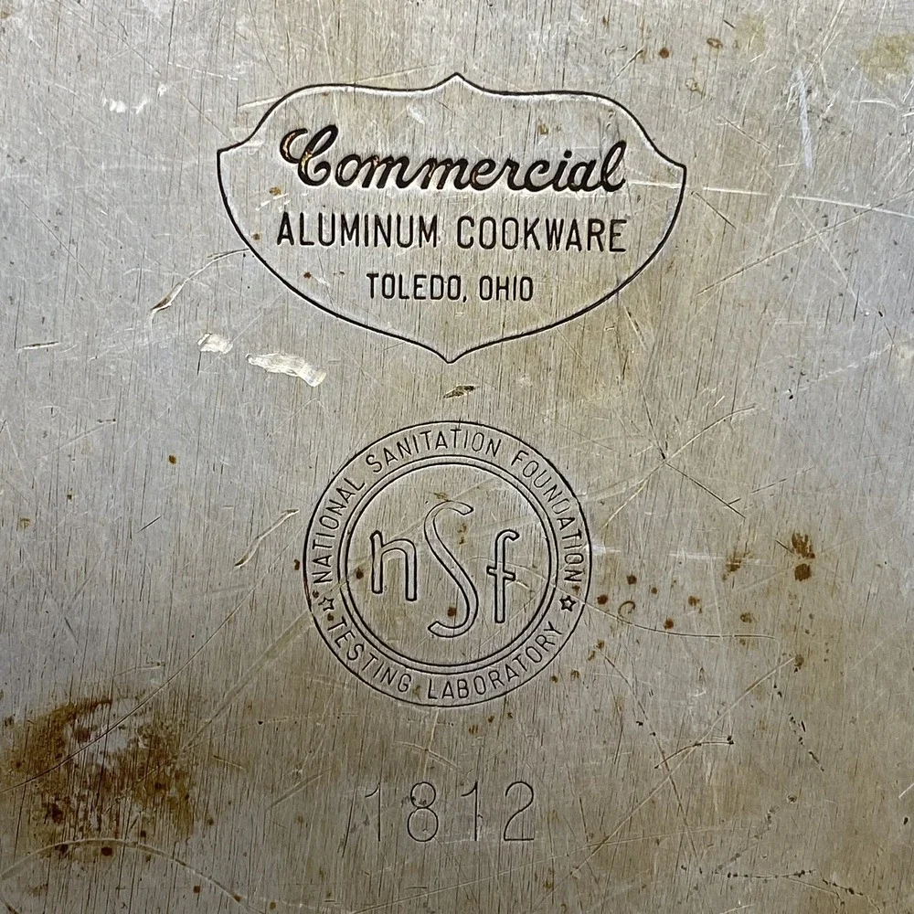 Vtg National‎ Sanitation Foundation NSF Commercial Aluminum Cookware 18x12x3.5